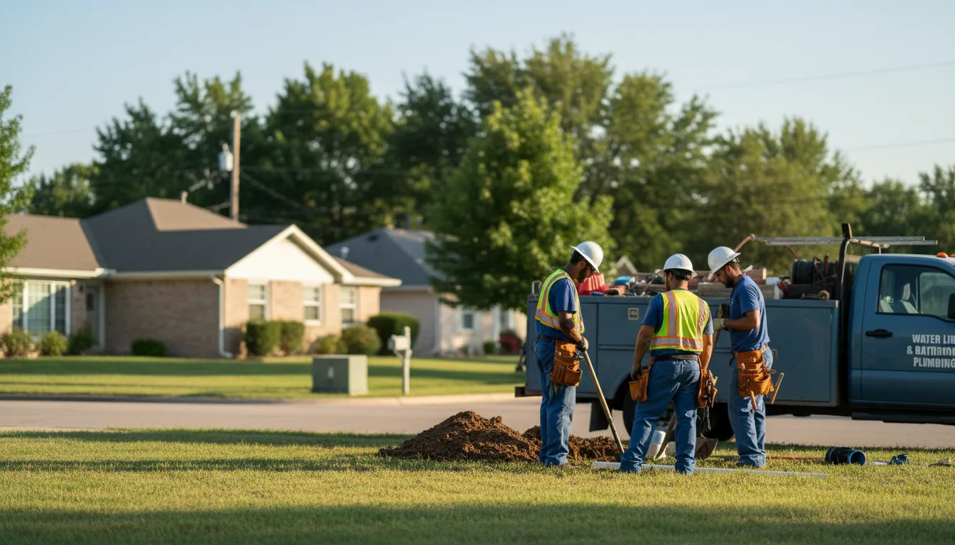 Residential water line and bathroom plumbing service in Vaughan, MS